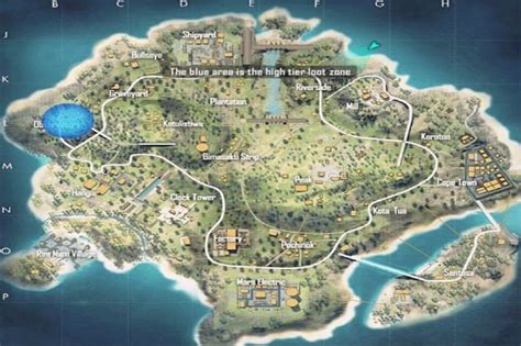 List of all the Places in Free Fire Bermuda map | Touch, Tap, Play