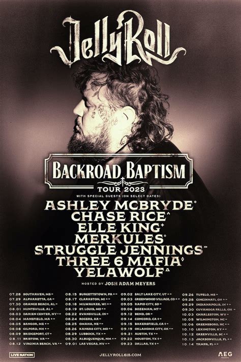 Jelly Roll to bring North American 'Backroad Baptism Tour' to Darien Lake