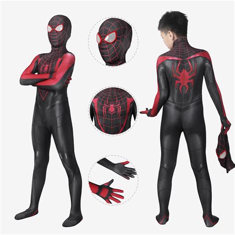 Marvel's Spider-Man: Miles Morales Costume Cosplay Kids Jumpsuit Unibuy