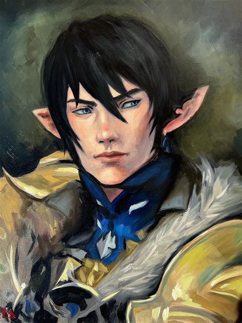 FFXIV FF14 Ser Aymeric De Borel Original Oil Painting Housing - Etsy