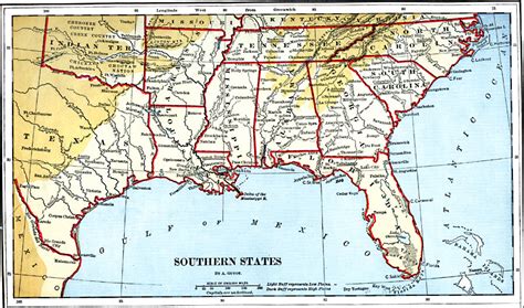 Southern States Map Printable