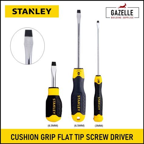 Stanley Cushion Grip Flat Tip Screwdriver Screw Driver 12 Sizes | Lazada PH