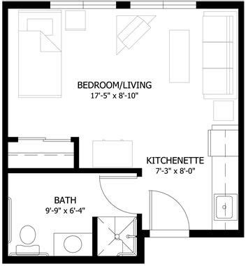 Efficiency Apartment Floor Plans – HOMYSTYLE