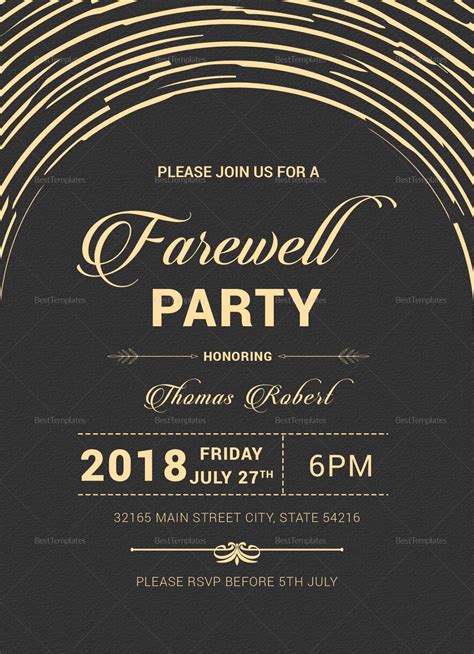 Modern Farewell Party Invitation Template | Farewell Party in Farewell ...