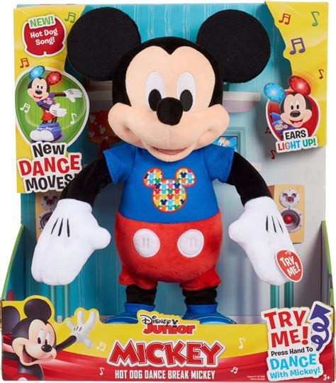 Disney Mickey Mouse Clubhouse Hot Dog Dance Break Mickey Plush Toy ...