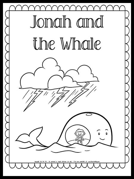 Jonah and the Whale Coloring Page {FREE PRINTABLE} - The Art Kit