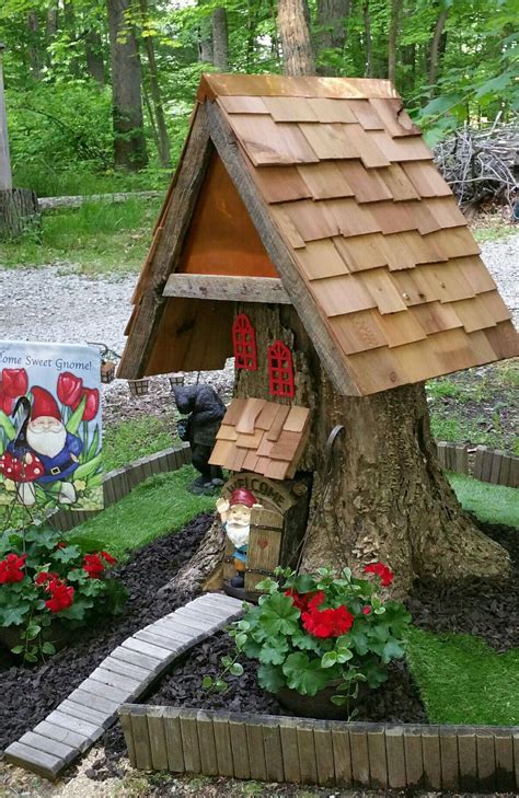 10++ Tree Stump Gnome House | KIDDONAMES