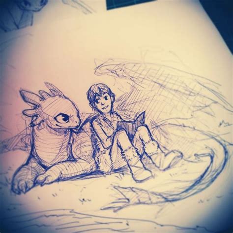 Hiccup and Toothless fanart from Tumblr | How to train dragon, How ...