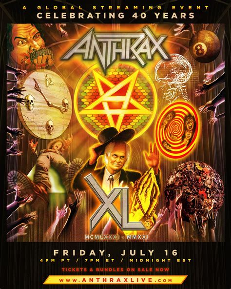 ANTHRAX | tickets for 40th anniversary live stream are on sale now ...