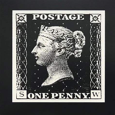 Penny Black Postage Stamp Art Poster - 13x19"