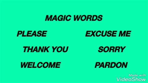 10 magical words in english - plazaQas