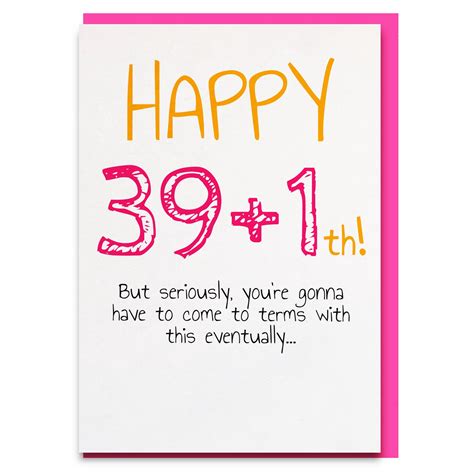 Hilarious 40th Birthday Card, Funny 40th Bday Card, Cute 40 Years Old B ...