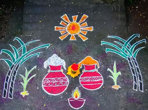 Pot Painting Designs For Pongal