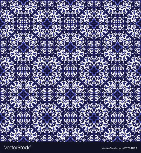 Azulejos tile seamless pattern Royalty Free Vector Image