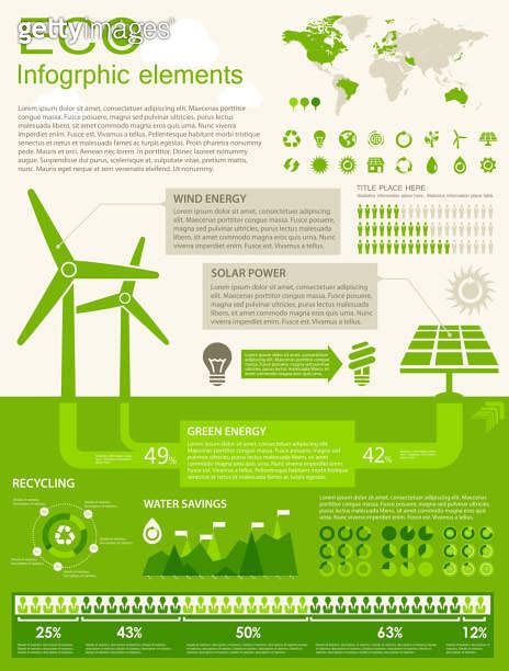 Green environment infographic template 이미지 (178910932) - 게티이미지뱅크