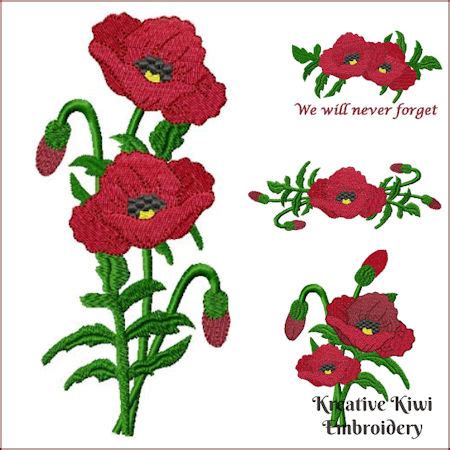 Free Poppy Machine Embroidery Designs