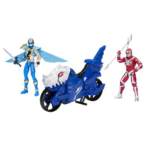 Power Rangers Dino Fury Face-Off Pack Blue Ranger And Vehicle Vs Lord ...