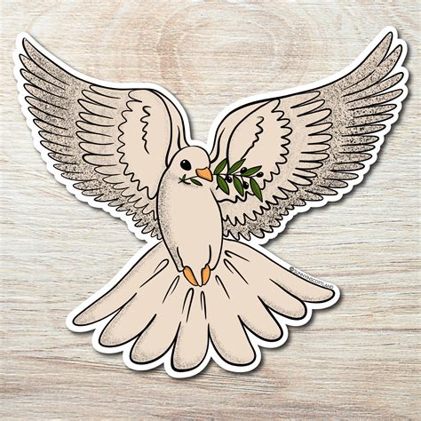 Peace Holy Spirit Dove Vinyl Sticker - Etsy