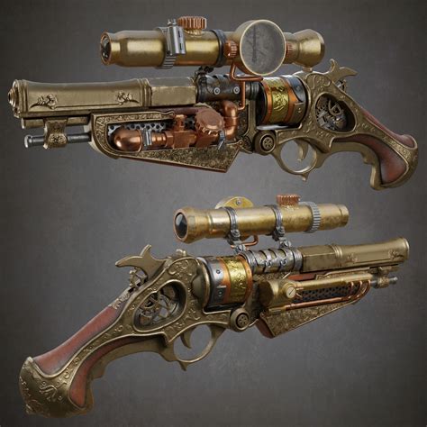 Steampunk gun - Finished Projects - Blender Artists Community