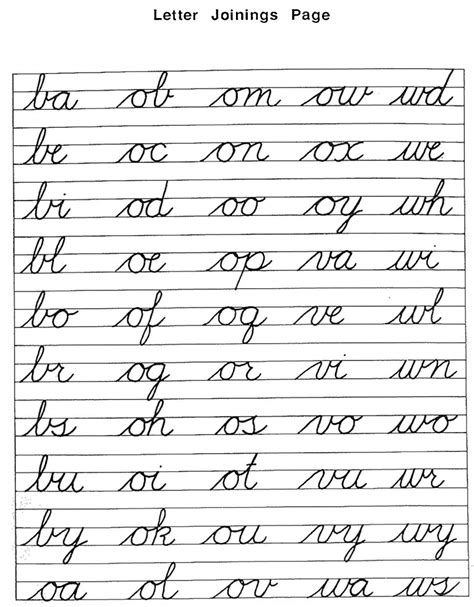 Handwriting Letter Joining | Cursive handwriting worksheets, Cursive ...