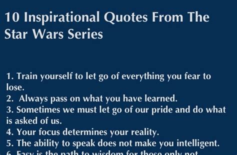 10 Inspirational Quotes From The Star Wars Series - LifeHack