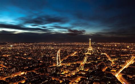 Paris Night Skyline-graphy, HD wallpaper | Peakpx