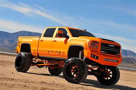 Fully Modified and Lifted Matte Orange GMC Sierra Denali Impresses ...