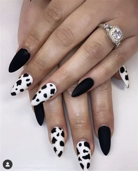 30 Astonishing Cow Print Nail Designs. - HONESTLYBECCA