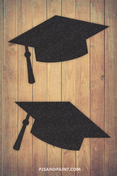 Free printable graduation cap template - 2 sizes - Pjs and Paint