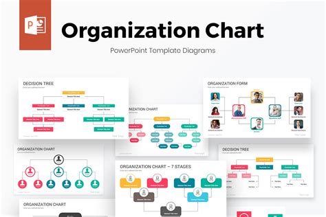 Organization Chart PowerPoint Diagrams Template for $16