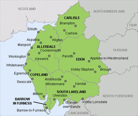 Lake District Map & Maps of Cumbria | National Park Boundaries