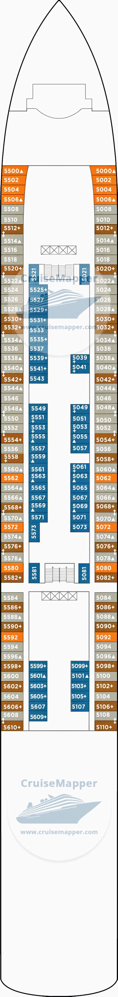 Norwegian Jade deck 5 plan | CruiseMapper