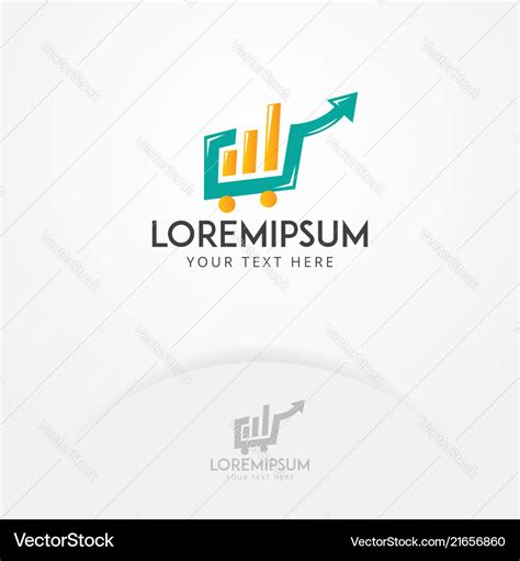 Stock market logo design Royalty Free Vector Image