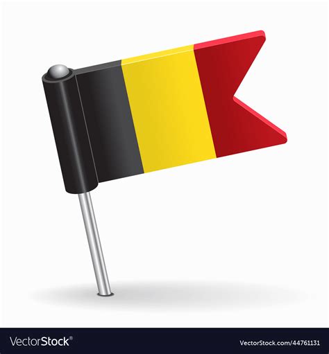 Belgian flag map pointer layout Royalty Free Vector Image