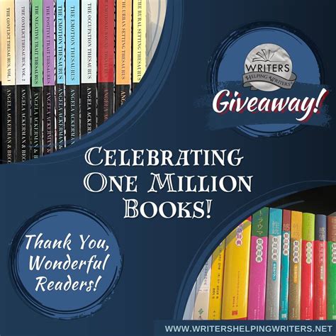 We've Reached the One Million Books Milestone! - WRITERS HELPING WRITERS®