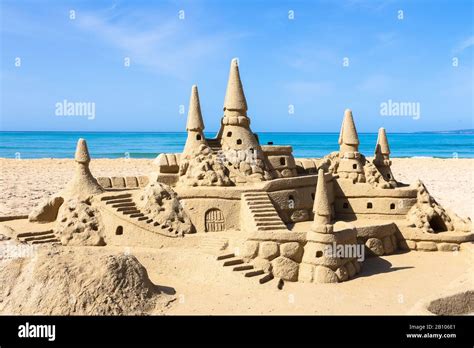 sand castle on the beach Stock Photo - Alamy