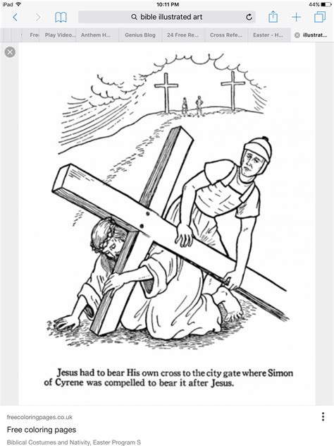 Jesus Carrying The Cross Coloring Pages at GetColorings.com | Free ...