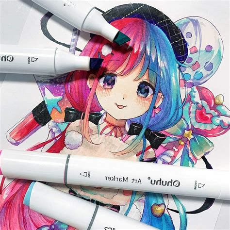 Ohuhu 120 Color Alcohol Markers Set Dual Tip