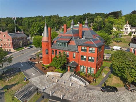 Belmont Town Hall, Belmont, MA, USA Stock Image - Image of house ...