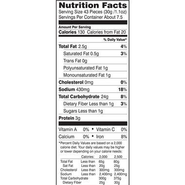 Goldfish Crackers Nutrition Label - Trovoadasonhos