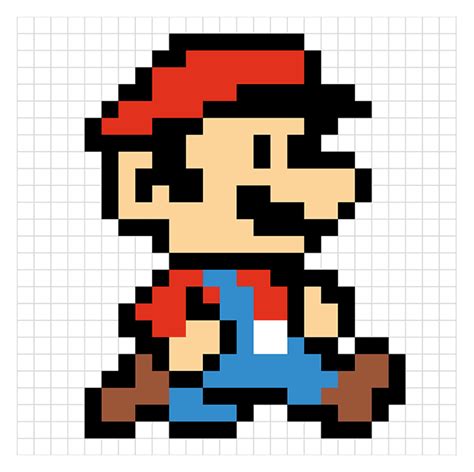 How To Draw Mario Pixel Art Really Easy Drawing Tutorial | The Best ...