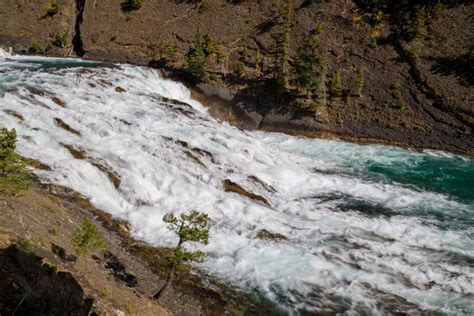 Bow River Falls Banff National Park Alberta Stock Photo - Image of ...