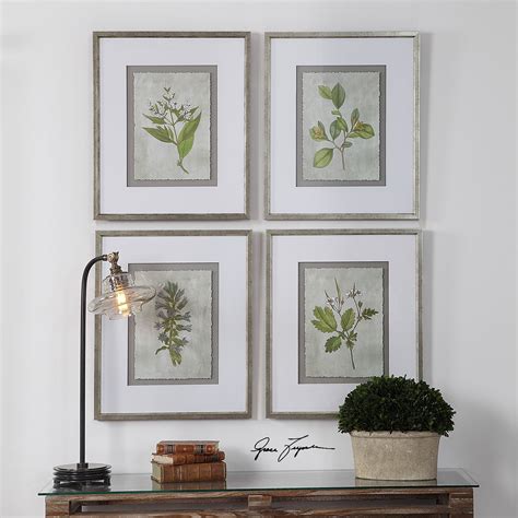 Stem Study Botanical Framed Artwork Prints, 4-Piece Set | Floral prints ...