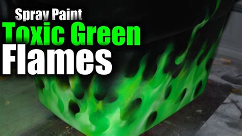 Realistic Flames - Toxic Green - spray paint - HD - YouTube