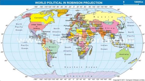 World Map in Robinson Projection