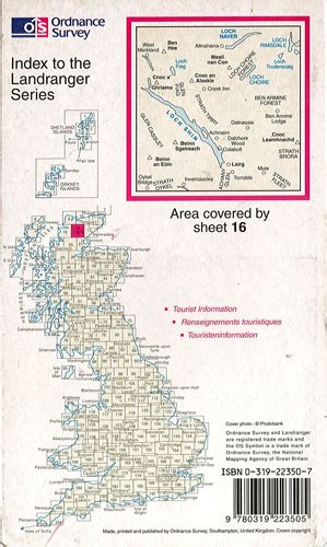 Lairg & Loch Shin - Loch Naver Landranger 16 Ordnance Survey ...