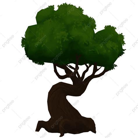 Ancient Tree Transparent, Ancient Tree, Cartoon Tree, Cartoon Tree ...