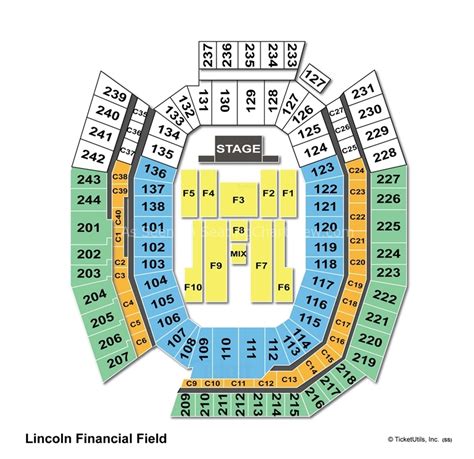 Lincoln Financial Field Seating Chart Concert - Bank2home.com