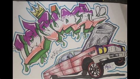 how to draw graffiti #lowrider - YouTube