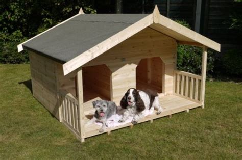 Luxury Double Dog Kennel Summerhouse for 2 Large Dogs, Unique Design ...